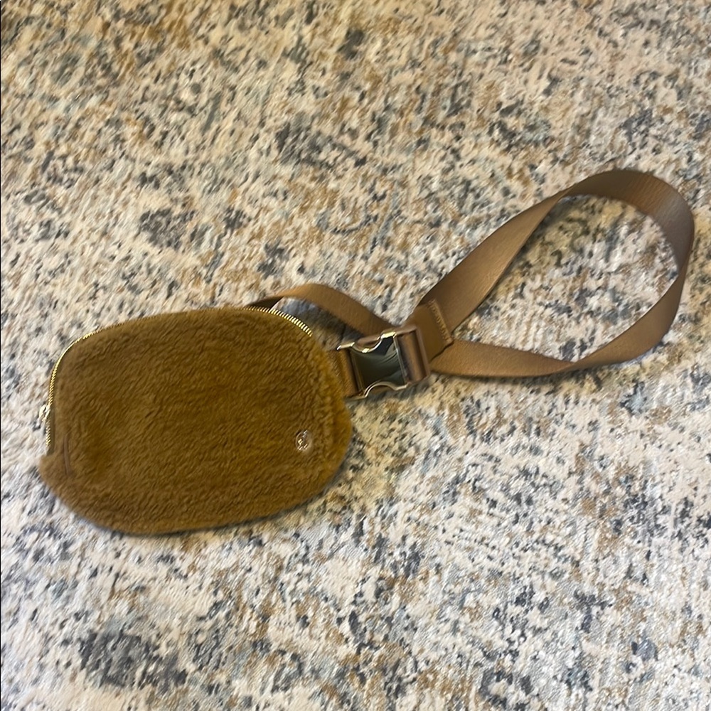 Lululemon Brown Fuzzy Belt Bag